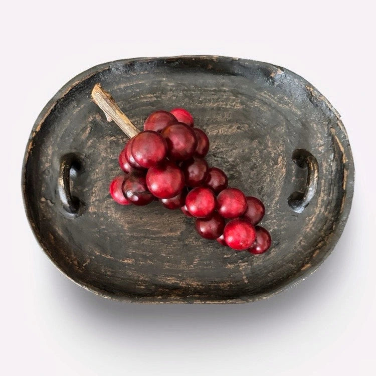 The Voyage Dubai - Volterra Hand Carved Grape Cluster in Red Alabaster