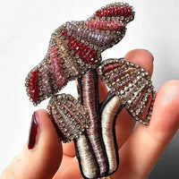 Amanita Panther (Mushrooms) Brooch - The Voyage Dubai