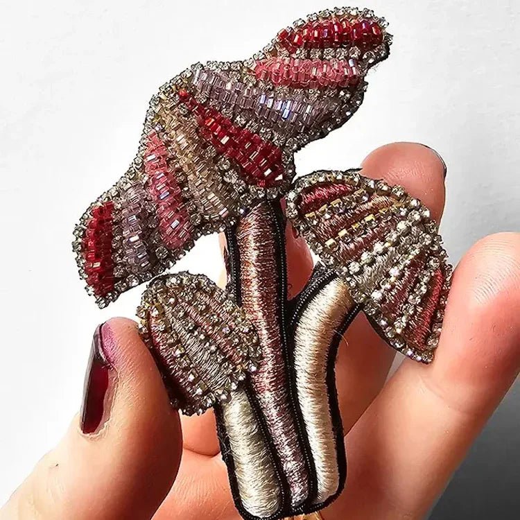 Amanita Panther (Mushrooms) Brooch - The Voyage Dubai