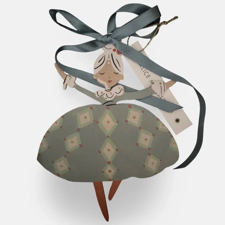 Blue Diamond Gala Hand Painted Wooden Ornament by Alice Mary Lynch - The Voyage Dubai
