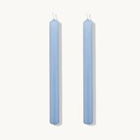 S&B Set of 2 Straight Candles Blue