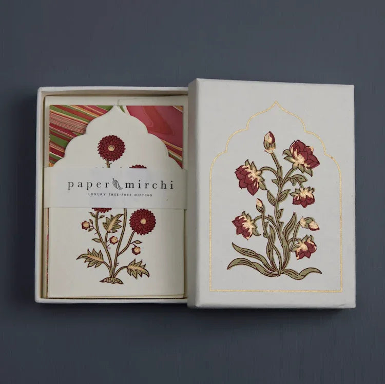 Boxed Artisan Notecard Set - Sandook Ruby - The Voyage Dubai