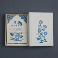 Boxed Artisan Notecard Set - Sandook Sapphire - The Voyage Dubai