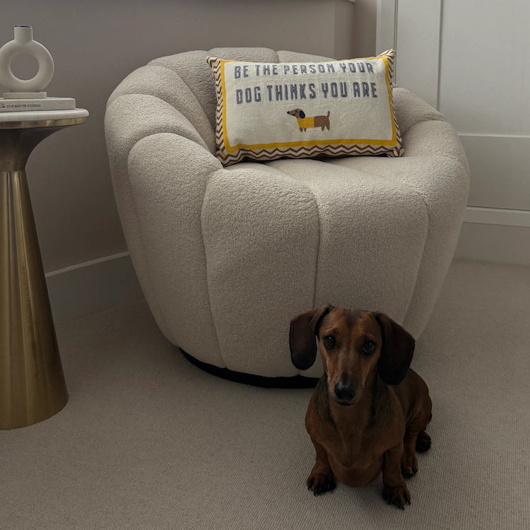 The Voyage Dubai - Be The Person Your Dog Thinks You Are Needlepoint Cushion