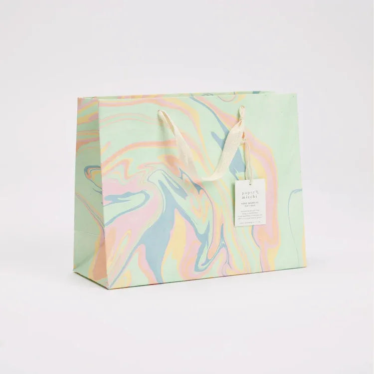 Hand Marbled Gift Bags (Medium) - Bouquet - The Voyage Dubai
