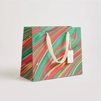 Hand Marbled Gift Bags (Medium) - Festive Glitz - The Voyage Dubai