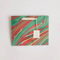 Hand Marbled Gift Bags (Medium) - Festive Glitz - The Voyage Dubai
