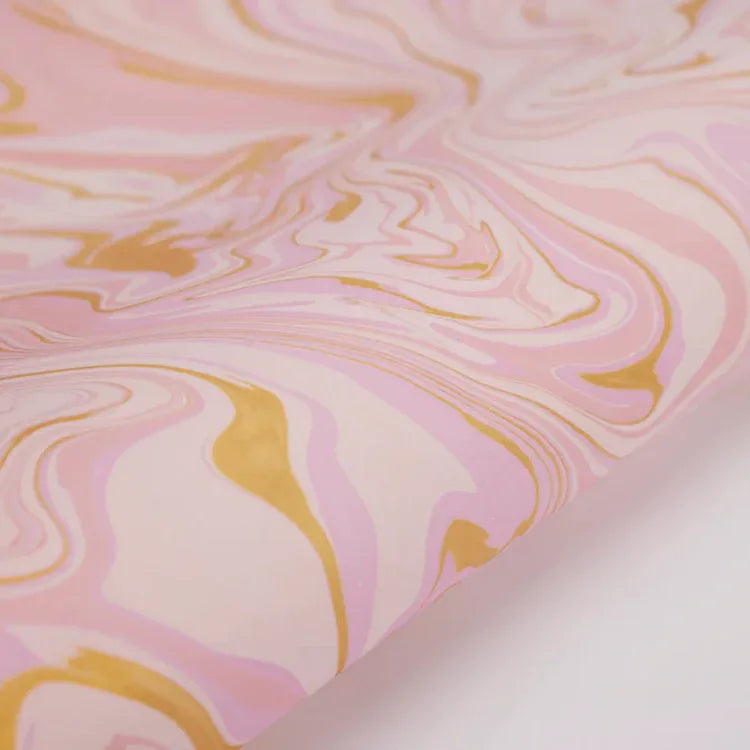 Hand Marbled Wrapping Paper Sheets - Assorted Pack of 6 - The Voyage Dubai