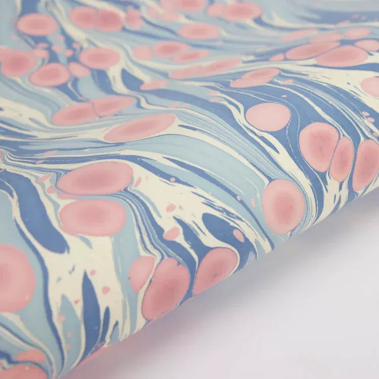 Hand Marbled Wrapping Paper Sheets - Assorted Pack of 6 - The Voyage Dubai