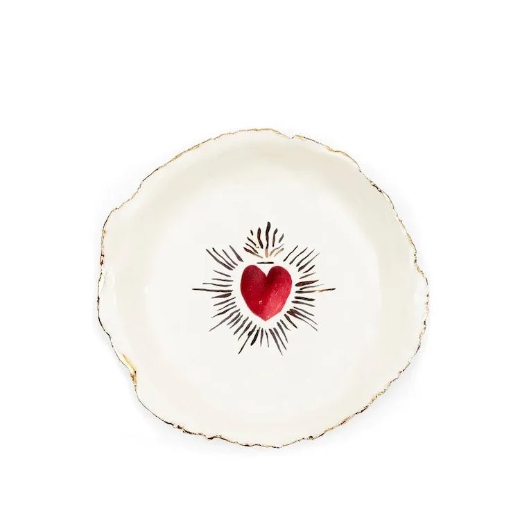 HB Jagged Bowl Red Sacred Heart, 14cm - The Voyage Dubai