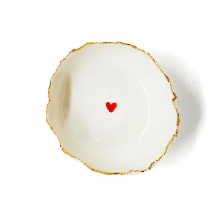 HB Jagged Bowl with Hand Painted Heart, 7cm - The Voyage Dubai