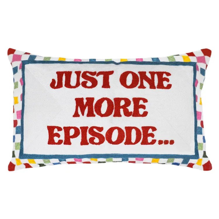 Just One More Episode Needlepoint Cushion - The Voyage Dubai