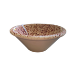 The Voyage Dubai - Splatter Condiment Bowl (Zingla) in Brown  A wonderful addition to the tablescape in the distinctive and traditional Mediterranean 'splatter' pattern.  Beautiful and versatile, adding charm and character, the zingla bowl is a staple in every Maltese household, traditionally used for myriad domestic purposes. Our bowls are the perfect size for serving nuts, chips and dips.