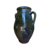 The Voyage Dubai - Vintage earthenware urn finished in a deep green glaze. The urn shows signs of age with a beautiful patina that adds charm and character.