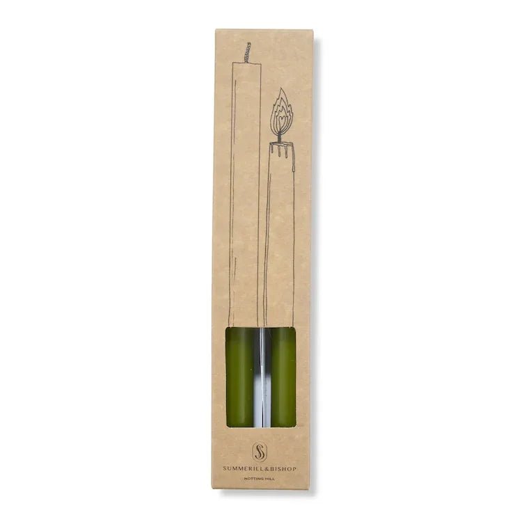 S&B Set of 2 Straight Candles Green - The Voyage Dubai
