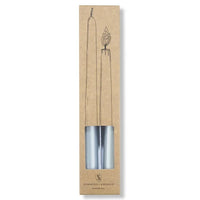 S&B Set of 2 Tapered Candles Silver - The Voyage Dubai