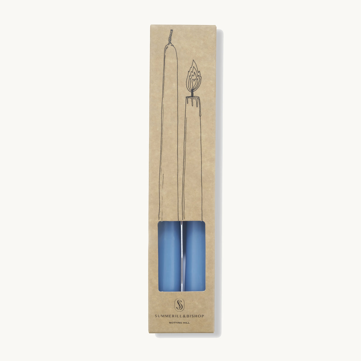 S&B Set of 2 Tapered Candles Blue