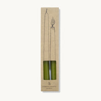 S&B Set of 2 Tapered Candles Green