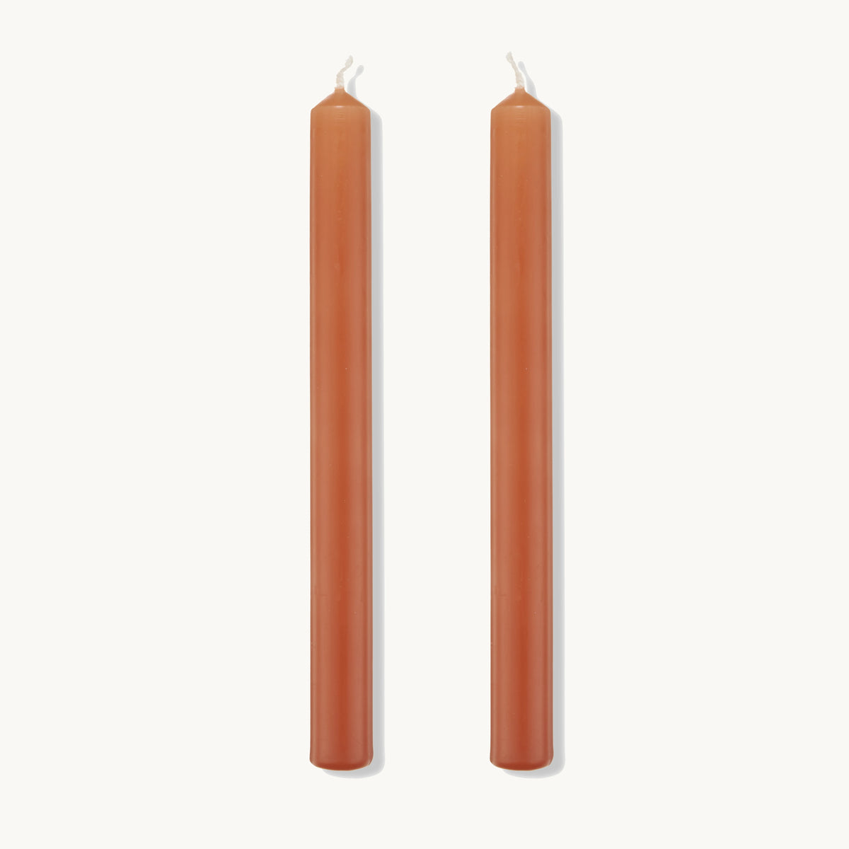 S&B Set of 2 Straight Candles Terracotta