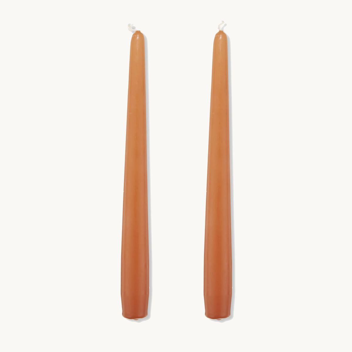 S&B Set of 2 Tapered Candles Terracotta