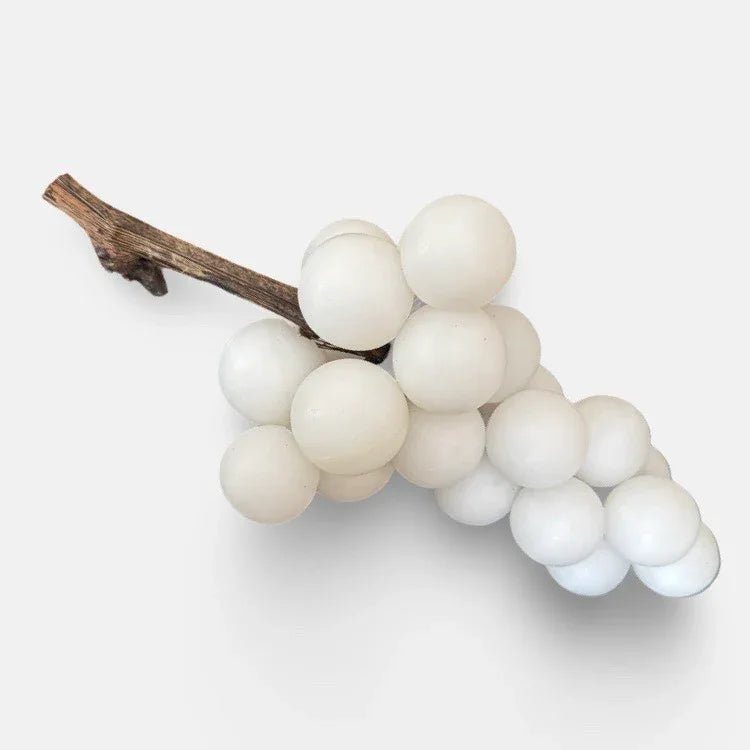 Volterra Hand Carved Grape Cluster in White Alabaster - The Voyage Dubai