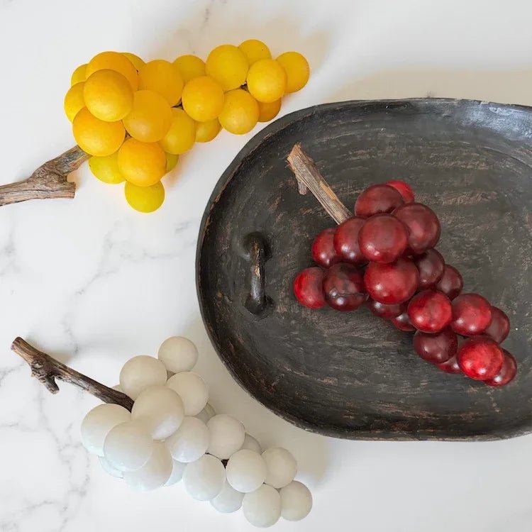 Volterra Hand Carved Grape Cluster in Yellow Alabaster - The Voyage Dubai