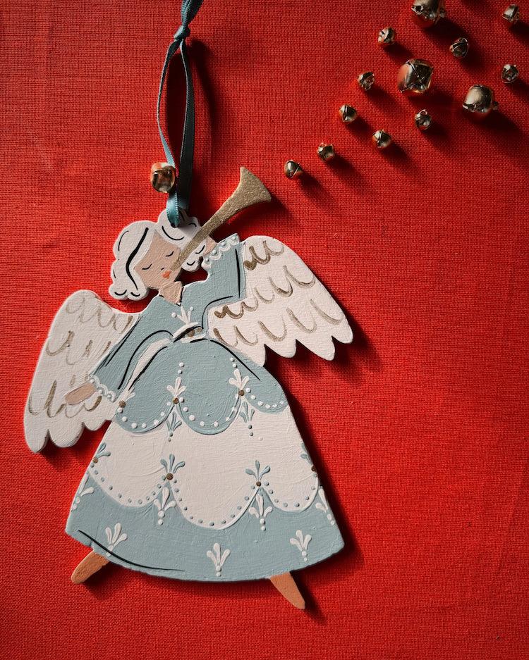 Winter Spirit Hand Painted Wooden Ornament by Alice Mary Lynch - The Voyage Dubai