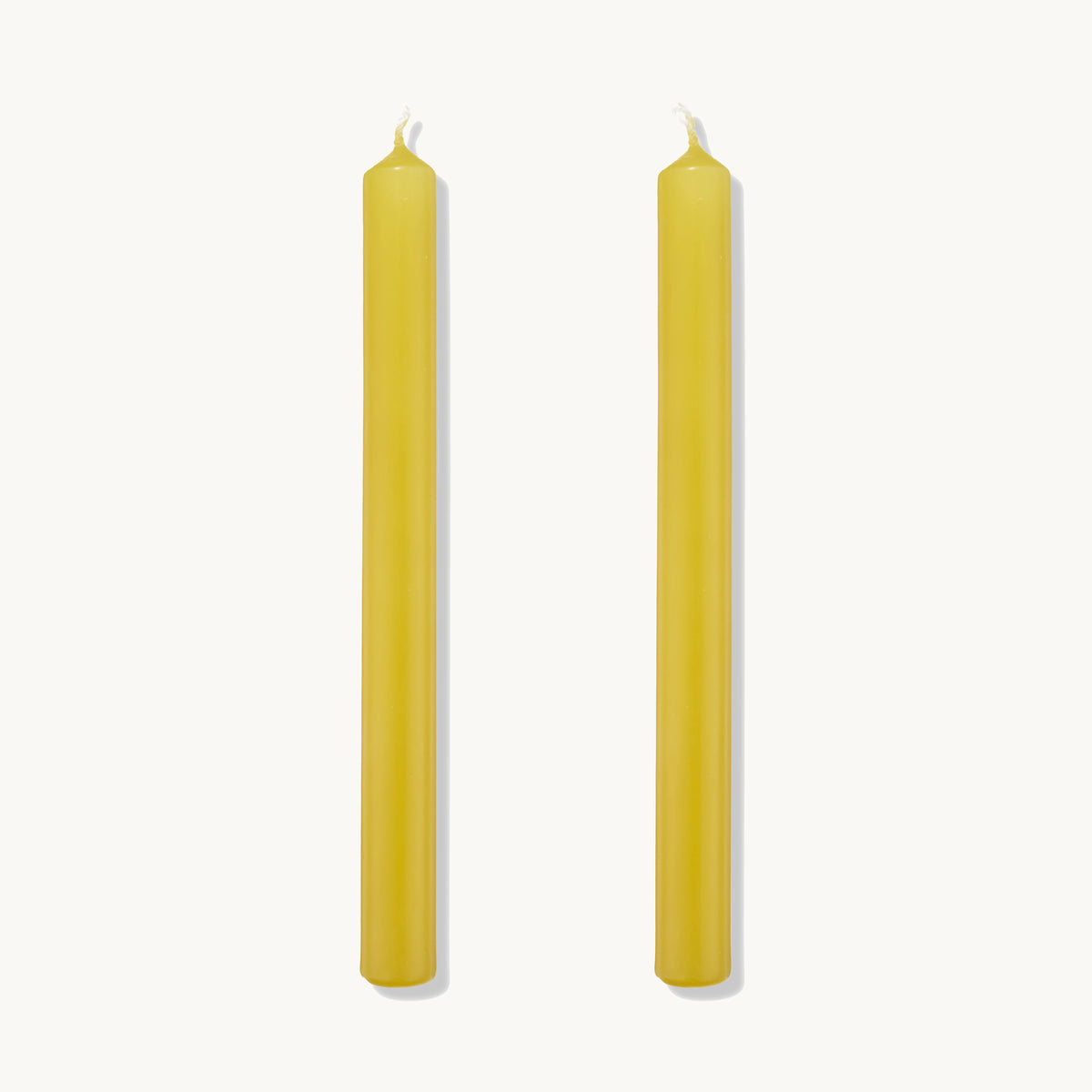 S&B Set of 2 Straight Candles Yellow