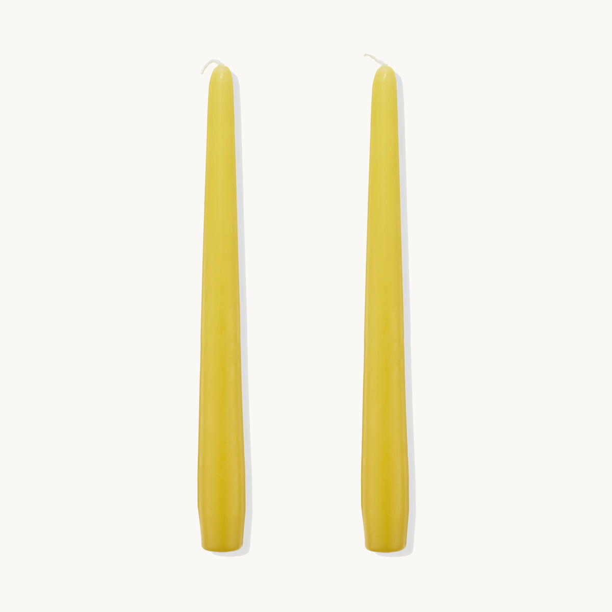 S&B Set of 2 Tapered Candles Yellow