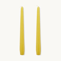 S&B Set of 2 Tapered Candles Yellow