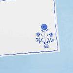 The Voyage Dubai - Blue Flower Note Cards by Aquarela  Originally illustrated in watercolour by Portuguese artist India who draws inspiration from her home in Comporta and summers spent in the Bahamas.  Printed on luxury 300gsm textured paper.  Size: A6  Sold in packs of ten without envelopes.