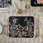 The Voyage Dubai - These one of kind découpage placemats are made by an artist in Hudson, New York using delicately cut and applied 18th and 19th century botanical birds and flowers. 