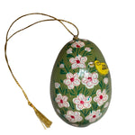The Voyage Dubai - These decorative Easter eggs are handcrafted and painted by skilled artisans in beautiful kashmiri designs.  Made from willow wood and paper mache and individually painted in an assortment of rich, vibrant colours, they come ready with string for hanging and are finished with a gold tassel adding the final touch.  The perfect addition to your Easter tree or table. 