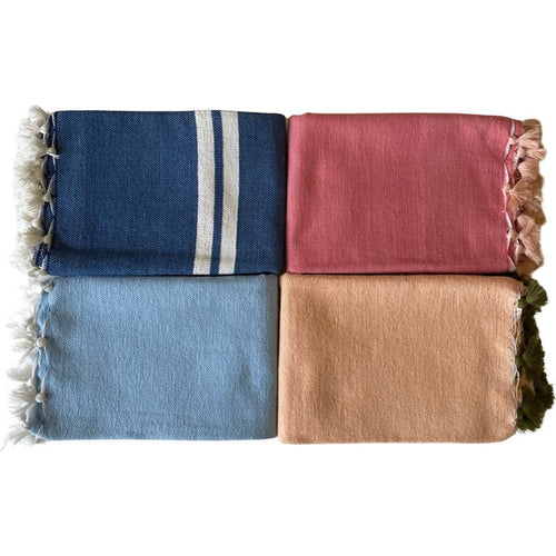 The Voyage Dubai - Made in Tangier Pom Pom Hand Towel - The sweetest little addition to every boot room, bathroom and laundry, 100% pure cotton the Pom Pom Hand Towel is available in a multitude of colours, complimented with a fringe of pom poms.