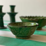 The Voyage Dubai - Tamegroute Pottery Bowl - Small  Our range of Tamegroute pottery is designed to be cherished. Crafted from clay and natural raw materials native to the region, each piece is organically shaped without moulds in a traditional method passed down from generation to generation. Both practical and stylish, use the bowls for serving snacks and dips or simply as a decorative piece for display.