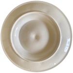 The Voyage Dubai - Large vintage French Oyster Serving Plate in the green and white basket weave design.  This is a lovely majolica oyster plate with 12 scalloped oyster compartments, perfect for a party.
