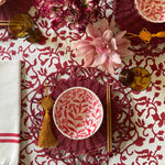 The Voyage Dubai - Scroll Bowl, 14cm in Red One of Villa Bologna's heritage designs, the Scroll is instantly recognisable in Malta having been in production since the 1950’s. Conceived by Aldo Cremona and passed down over the years, it is a romantic pattern that is full of vibrancy thanks to the sunny colourways and busy rhythm. Pair with the Stripe collection for a laid-back mix-and-match look.