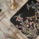 The Voyage Dubai - These one of kind découpage placemats are made by an artist in Hudson, New York using delicately cut and applied 18th and 19th century botanical birds and flowers. 