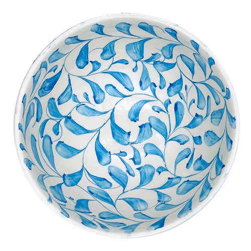 The Voyage Dubai - Scroll Bowl, 14cm in Light Blue  One of Villa Bologna's heritage designs, the Scroll is instantly recognisable in Malta having been in production since the 1950’s. Conceived by Aldo Cremona and passed down over the years, it is a romantic pattern that is full of vibrancy thanks to the sunny colourways and busy rhythm. Pair with the Stripe collection for a laid-back mix-and-match look.  Handmade and hand painted made in Malta.