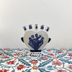 The Voyage Dubai - Vintage hand painted Delftware Tulipiere vase by Bakker. Perfect for styling individual stems of Spring blooms.