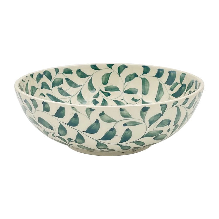 The Voyage Dubai - Scroll Bowl, 22cm in Green   One of Villa Bologna's heritage designs, the Scroll is instantly recognisable in Malta having been in production since the 1950’s. Conceived by Aldo Cremona and passed down over the years, it is a romantic pattern that is full of vibrancy thanks to the sunny colourways and busy rhythm. Pair with the Stripe collection for a laid-back mix-and-match look.  Handmade and hand painted made in Malta.
