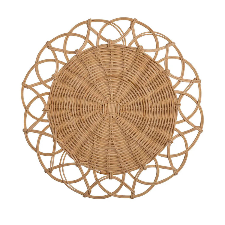 The Voyage Dubai - Available in four striking variations, our wicker placemats are handwoven by artisans in India. Use them to create a textural, layered tablescape.