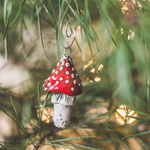 The Voyage Dubai - Ceramic Christmas mushroom ornaments - Festive Red The most charming ornaments perfect for the holiday season, these Christmas mushrooms make for a fun and quirky addition to the Christmas tree or holiday table.