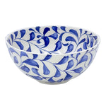 The Voyage Dubai - Scroll Bowl, 14cm in Navy   One of Villa Bologna's heritage designs, the Scroll is instantly recognisable in Malta having been in production since the 1950’s. Conceived by Aldo Cremona and passed down over the years, it is a romantic pattern that is full of vibrancy thanks to the sunny colourways and busy rhythm. Pair with the Stripe collection for a laid-back mix-and-match look.