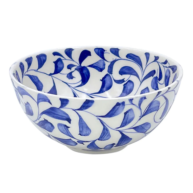 The Voyage Dubai - Scroll Bowl, 14cm in Navy   One of Villa Bologna's heritage designs, the Scroll is instantly recognisable in Malta having been in production since the 1950’s. Conceived by Aldo Cremona and passed down over the years, it is a romantic pattern that is full of vibrancy thanks to the sunny colourways and busy rhythm. Pair with the Stripe collection for a laid-back mix-and-match look.
