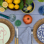 Classic Stripe Tablecloth – Jodhpur Blue - The Voyage Dubai