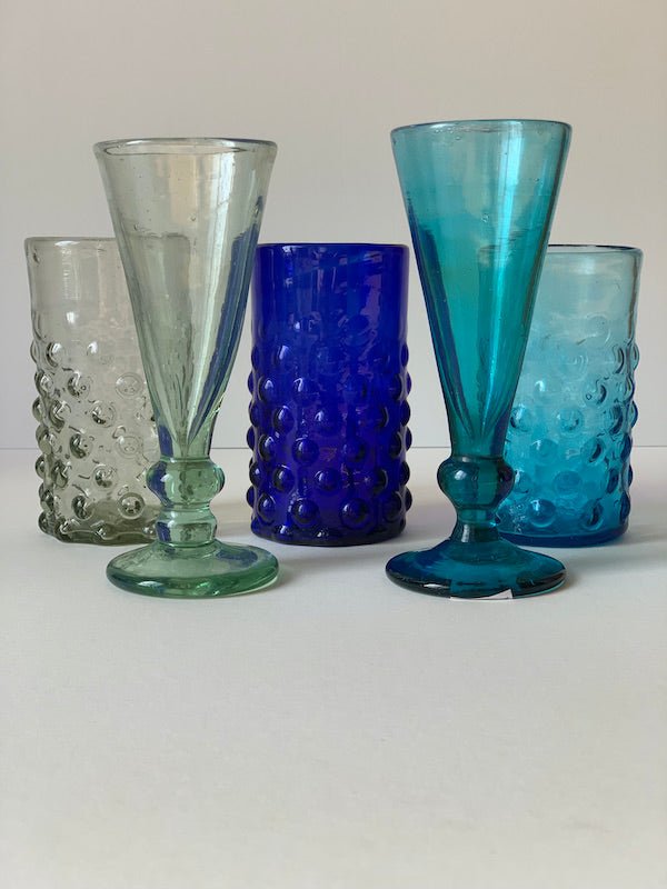 The Voyage Dubai - Handblown Syrian Recycled Bubble Tumbler (Clear) Beautiful, whilst adding an element of fun, coloured glass is having a moment in the spotlight and we absolutely love these bubble tumblers, individually hand-crafted by talented artisans in Syria.