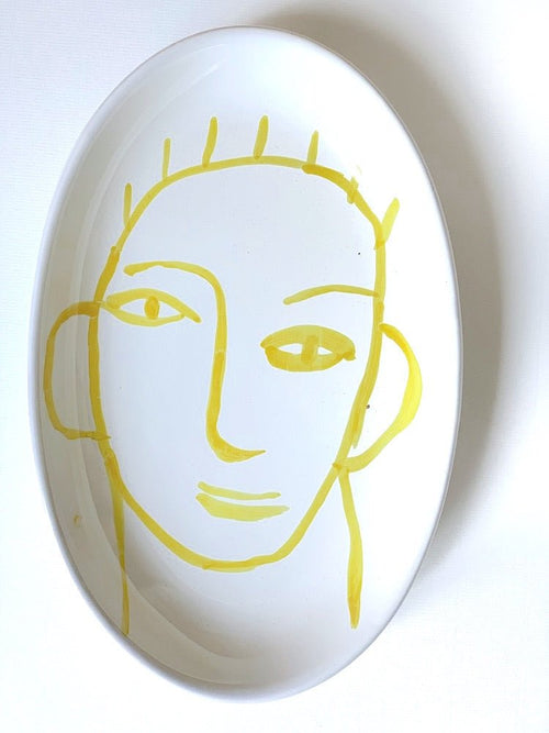 Large Oval Face Plate Yellow - The Voyage Dubai