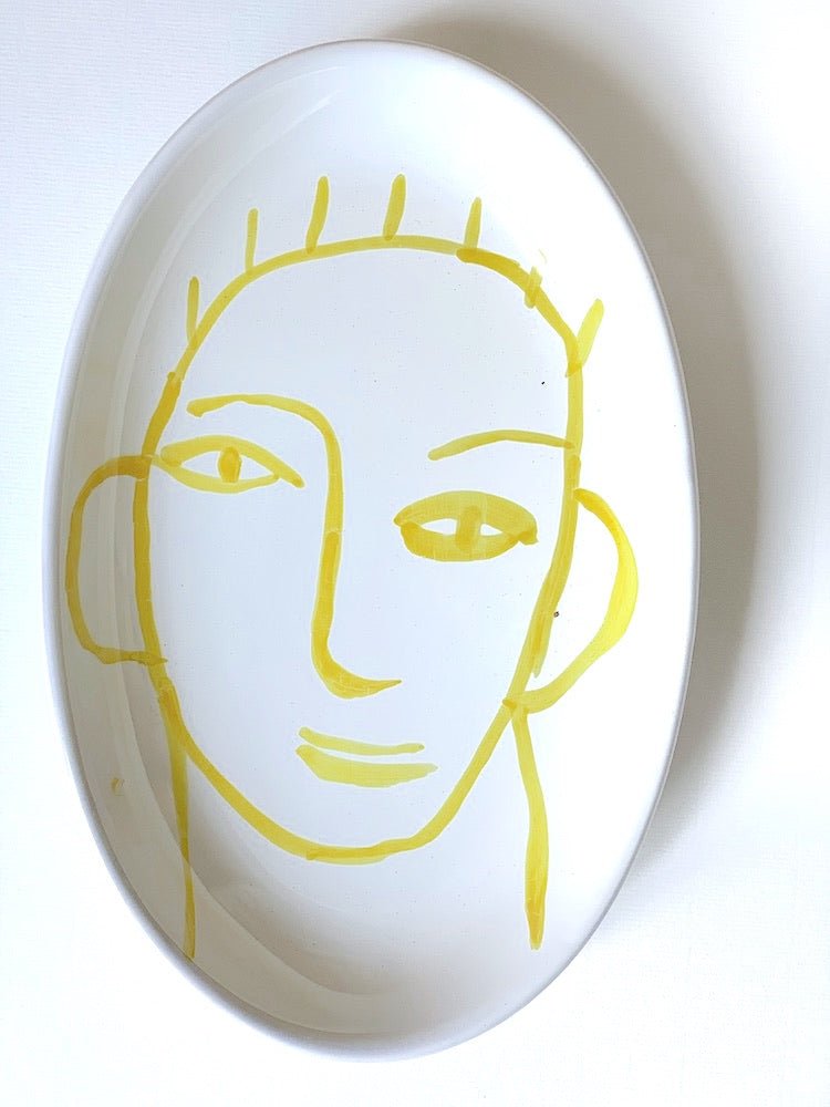 Large Oval Face Plate Yellow - The Voyage Dubai
