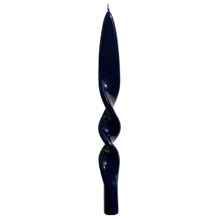 Set of Two Twist Candles in Blue - The Voyage Dubai